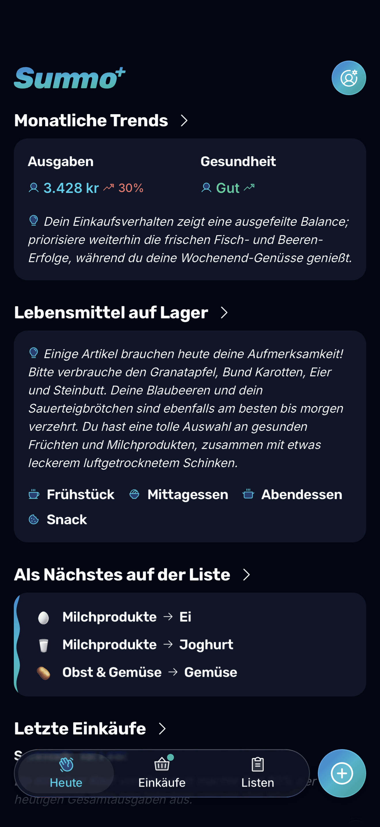 Dein Tag im Überblick